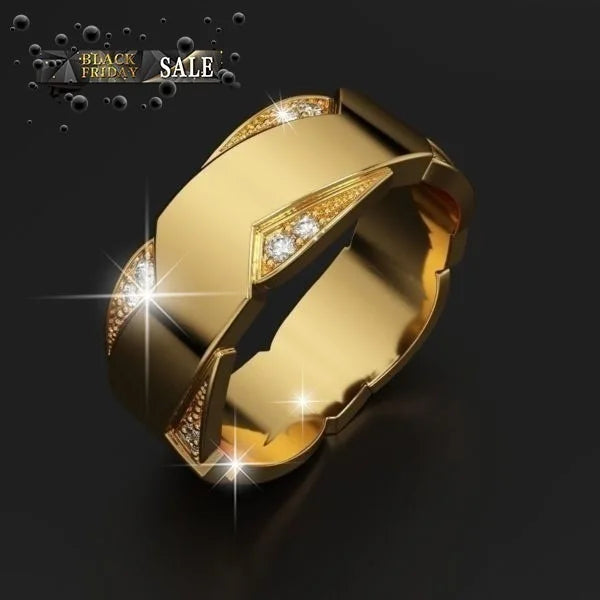 14K Gold Rings for Man Love Promise Gentleman Bridegroom Wedding Luxury Jewelry Engagement Diamond Diamond Rings Mens Ring