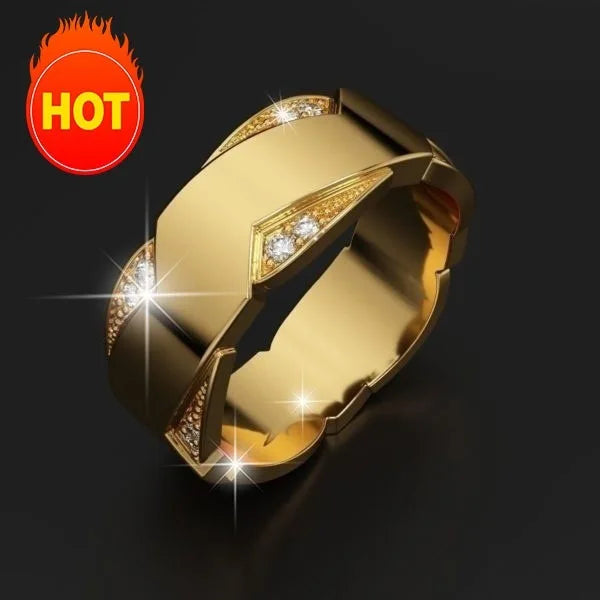 14K Gold Rings for Man Love Promise Gentleman Bridegroom Wedding Luxury Jewelry Engagement Diamond Diamond Rings Mens Ring