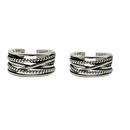 925 Sterling Silver Multilayer Thick Adjustable Rings For Women Ladies Wedding Luxury Jewelry Wholesale Accessories Jewellery