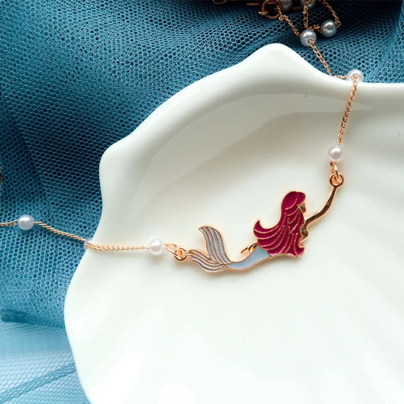 Temperament Fairy Choker Necklace For Women Romantic Purple Fabric Short Clavicle Necklace Pendant Aesthetic Boho Jewelry Gifts